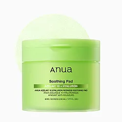ANUA Azelaic Acid 10 Hyaluron Redness Soothing Pads για ερυθρότητα και ατέλειες - glowfit.gr