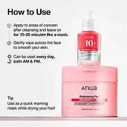 ANUA Niacinamide 5% + TXA Brightening Pads 210ml για πανάδες δυσχρωμίες και λάμψη