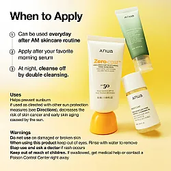 Anua Zero-Cast Moisturizing Finish Sunscreen 50ml - κορεάτικη αντηλιακή χωρίς white cast - glowfit.gr