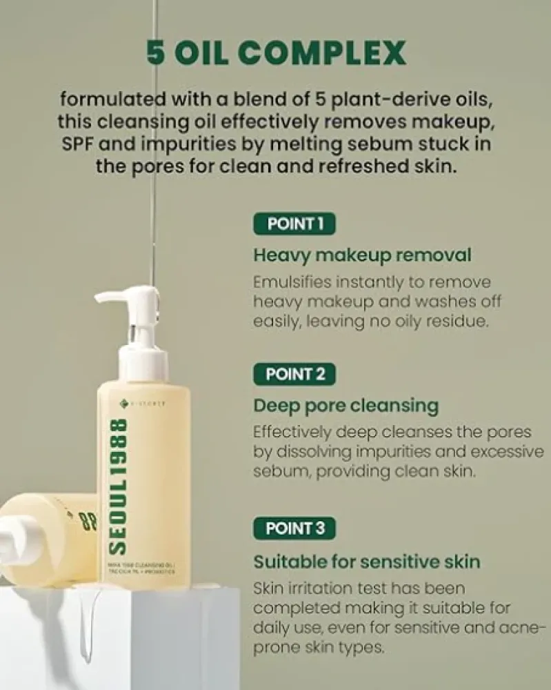 K-Secret Seoul 1988 Pine Cica 1% Cleansing Oil with Probiotics 250ml K-Secret Seoul 1988 Pine Cica 1% Cleansing Oil with Probiotics 250ml