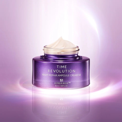 Time Revolution Night Repair Ampoule Cream 50ml– Αντιγηραντική Κρέμα με Extreme Biome & Προβιοτικά