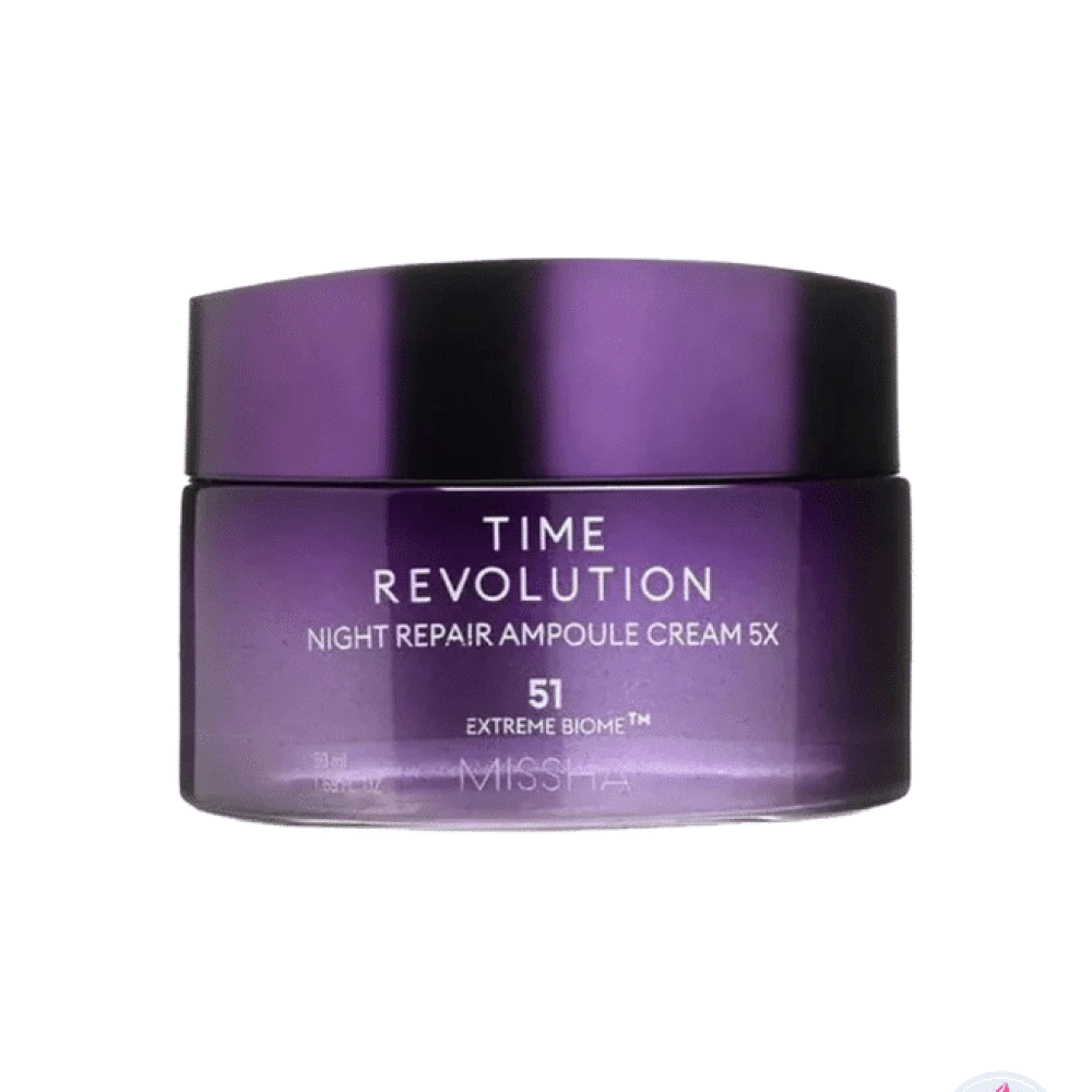 Time Revolution Night Repair Ampoule Cream 50ml– Αντιγηραντική Κρέμα με Extreme Biome & Προβιοτικά - MISSHA - glowfit.gr