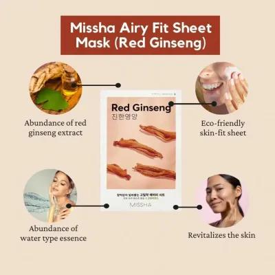 Airy Fit Sheet Mask Red Ginseng Airy Fit Sheet Mask Red Ginseng