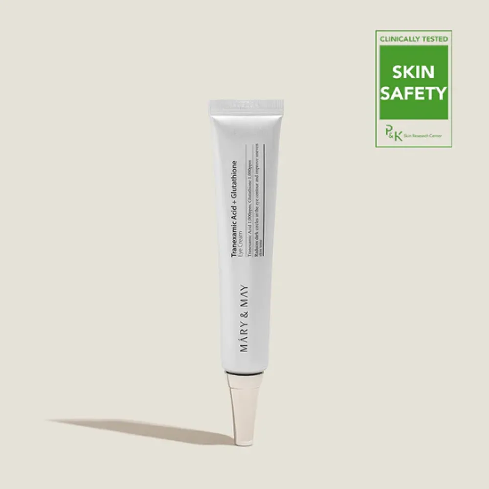 Mary & May Tranexamic Acid + Glutathione Eye Cream 30ml – Κρέμα ματιών για μαύρους κύκλους & φωτεινό βλέμμα - Mary & May - glowfit.gr