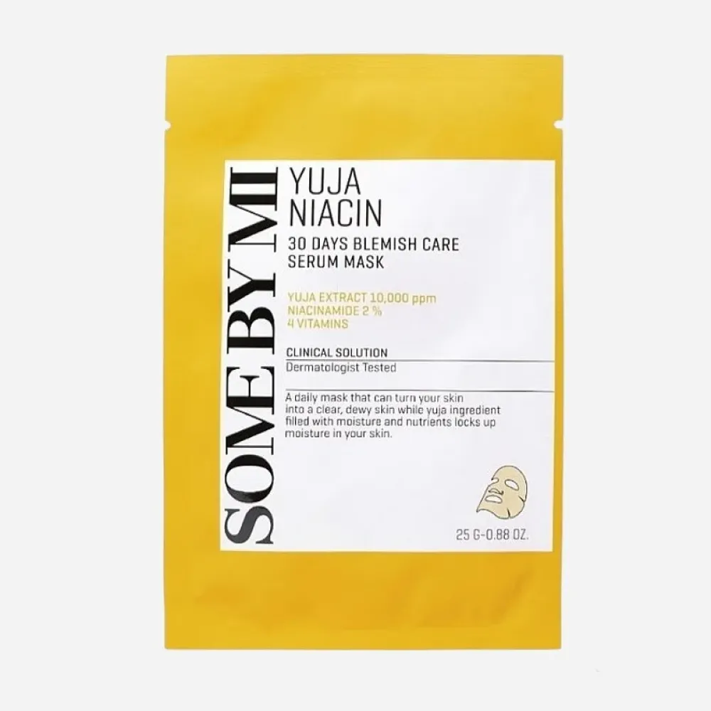 Yuja Niacin Blemish Care Serum Brightening Sheet Mask 25g - Some By Mi - glowfit.gr