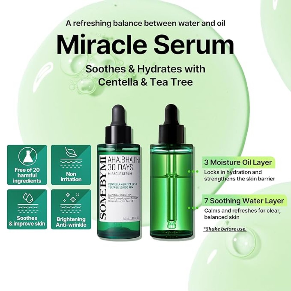 SOME BY MI AHA BHA PHA 30 Days Miracle Serum 50ml – Ορός για Ακμή & Πόρους - Some By Mi - glowfit.gr
