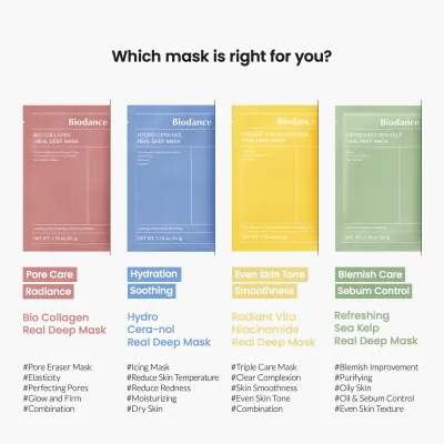 Biodance Refreshing Sea Kelp Real Deep Mask 34g – Μάσκα εξισορρόπησης με Sea Kelp & βαθιά θαλάσσια νερά για λιπαρές και ευαίσθητες επιδερμίδες