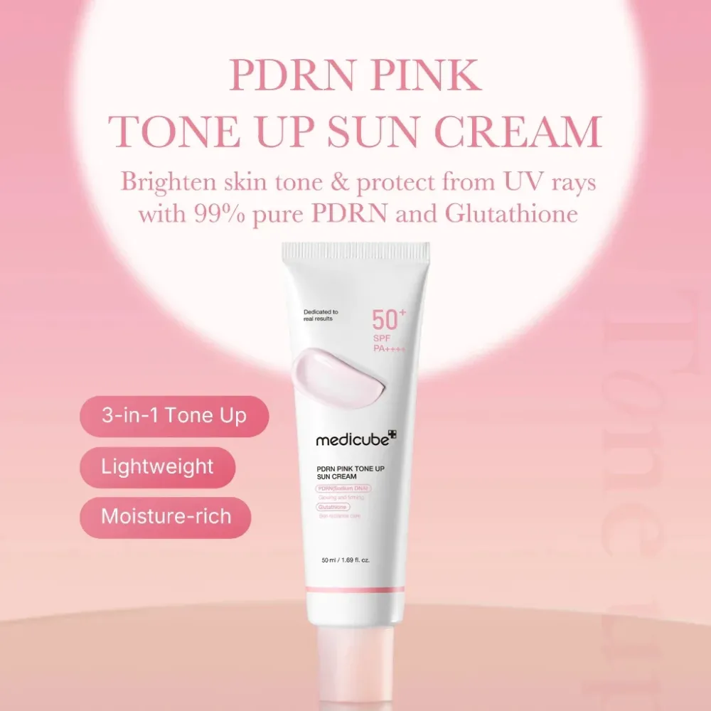 Medicube PDRN Pink Tone Up Sun Cream SPF50 50ml – Αντηλιακή με Glow Effect -  - glowfit.gr