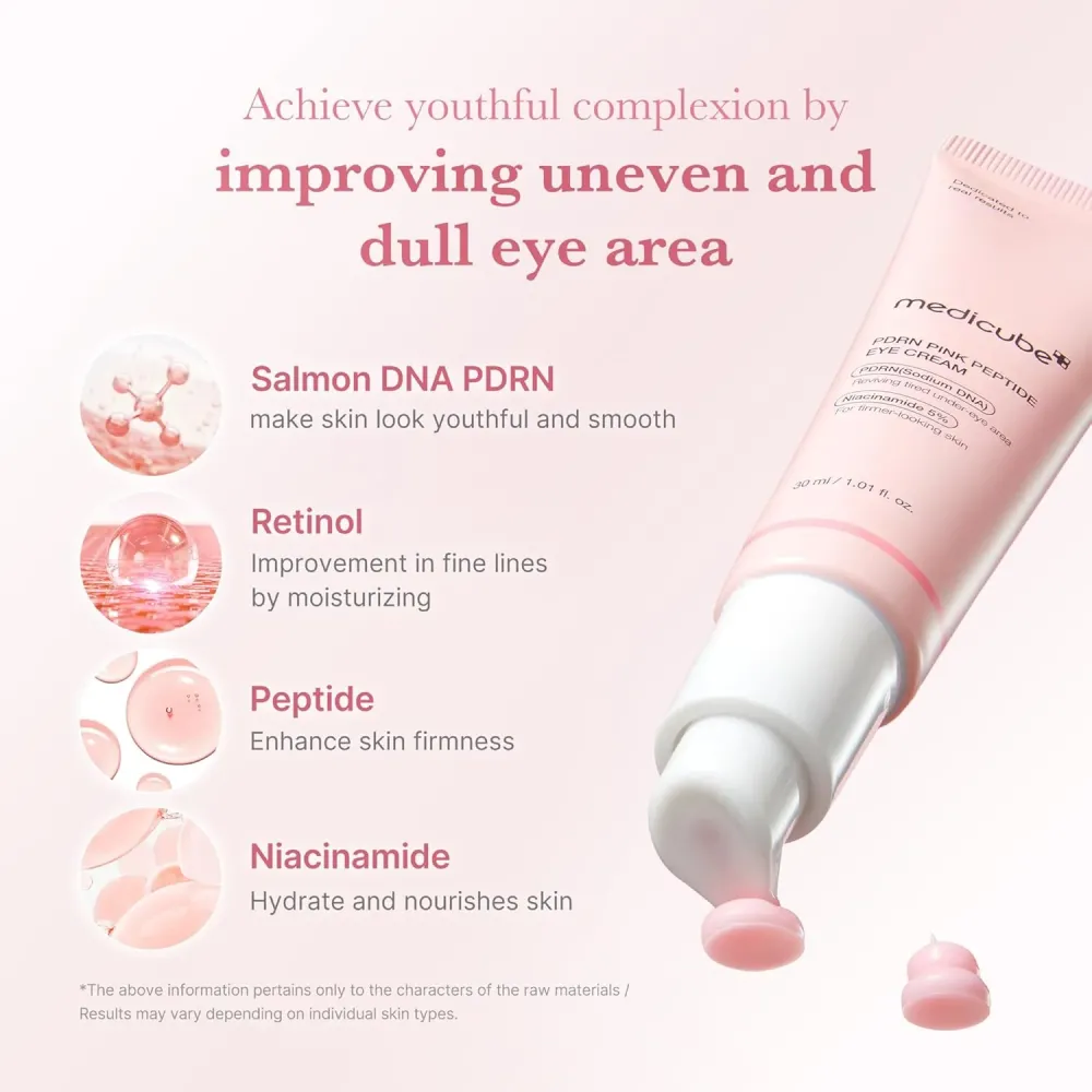 Medicube PDRN Pink Peptide Eye Cream 30ml – Κρέμα Ματιών με Ρετινόλη & Πεπτίδια -  - glowfit.gr