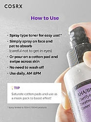 COSRX AHA/BHA Clarifying Treatment Toner 150ml - απολεπιστικό toner με AHA και BHA - glowfit.gr