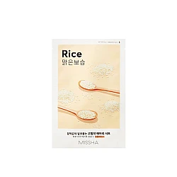 MISSHA Airy Fit Rice Sheet Mask 19g - υφασμάτινη μάσκα με εκχύλισμα ρυζιού - glowfit.gr