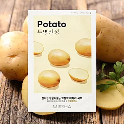 Airy Fit Sheet Mask Potato Soothing and Brightening Sheet Mask 19g - MISSHA - glowfit.gr