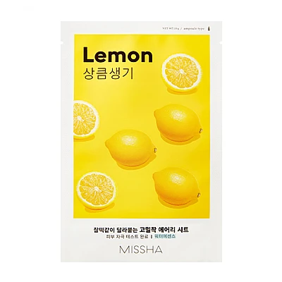 Airy Fit Sheet Mask Lemon - Μάσκα Λάμψης & Τόνωσης με Βιταμίνη C