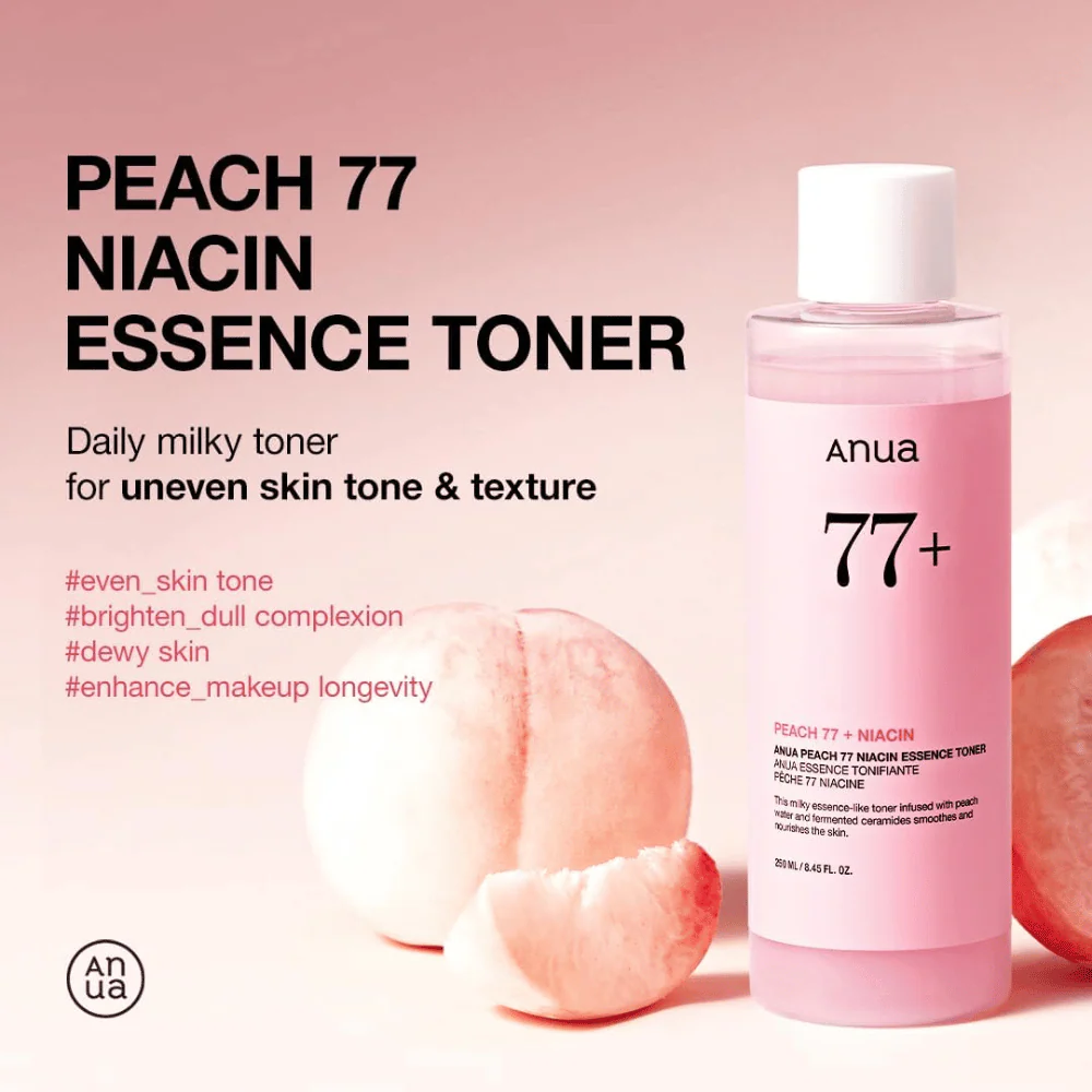 Peach 77 Niacin Essence Toner 250ml - Anua - glowfit.gr
