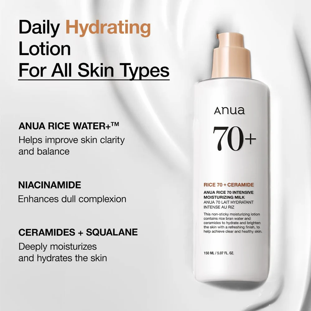 Rice 70 Intensive Moisturizing Milk 150ml - Anua - glowfit.gr
