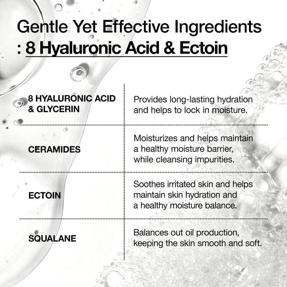 Anua Hyaluronic Acid 8+ Squalane Gel Cleanser 150ml – Ενυδατικό απαλό καθαριστικό με 8 τύπους υαλουρονικού & σκουαλάνη - Anua - glowfit.gr