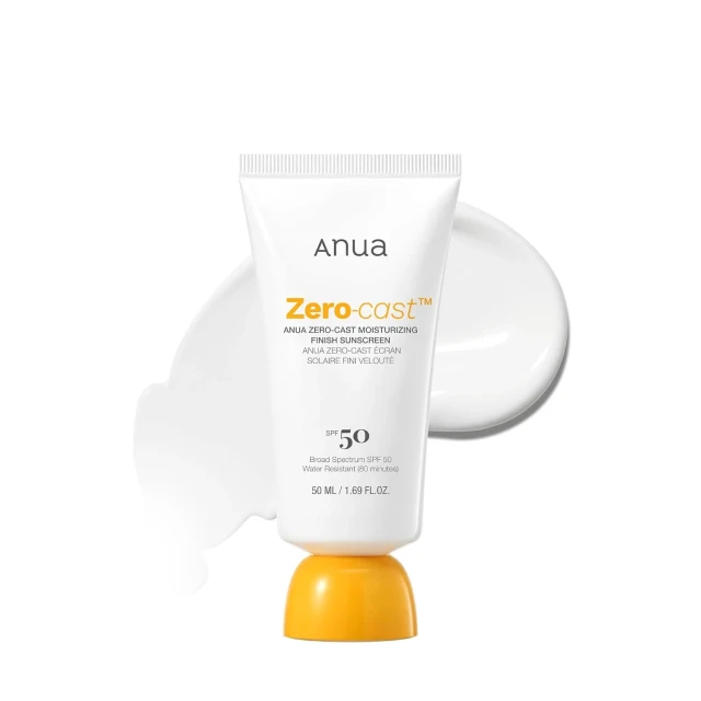 Anua Zero-Cast Moisturizing Finish Sunscreen 50ml - κορεάτικη αντηλιακή χωρίς white cast - glowfit.gr