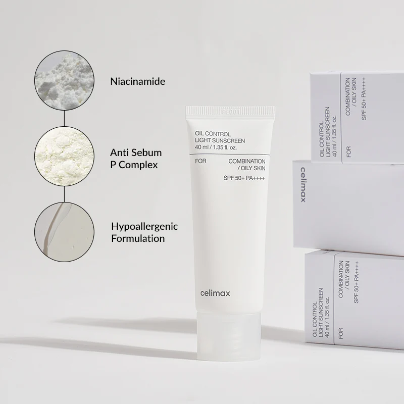 Celimax Oil Control Light Sunscreen SPF50+ 40ml -  Αντηλιακό για Λιπαρή & Μικτή Επιδερμίδα - Anua - glowfit.gr