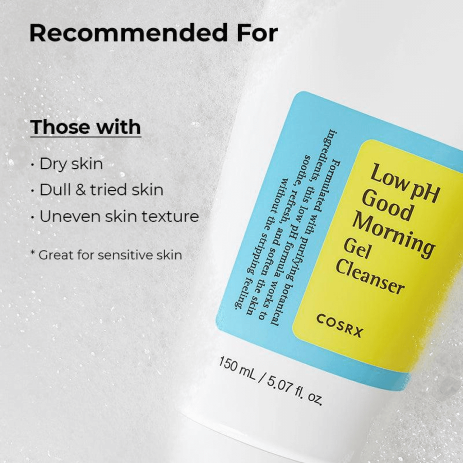 COSRX Low pH Good Morning Gel Cleanser 150ml  – Ήπιο Gel Καθαρισμού Προσώπου -  - glowfit.gr