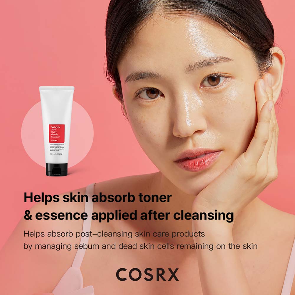 COSRX Salicylic Acid Daily Gentle Cleanser 150ml – Καθαριστικό για Ακμή & Λιπαρό Δέρμα - CosrX - glowfit.gr