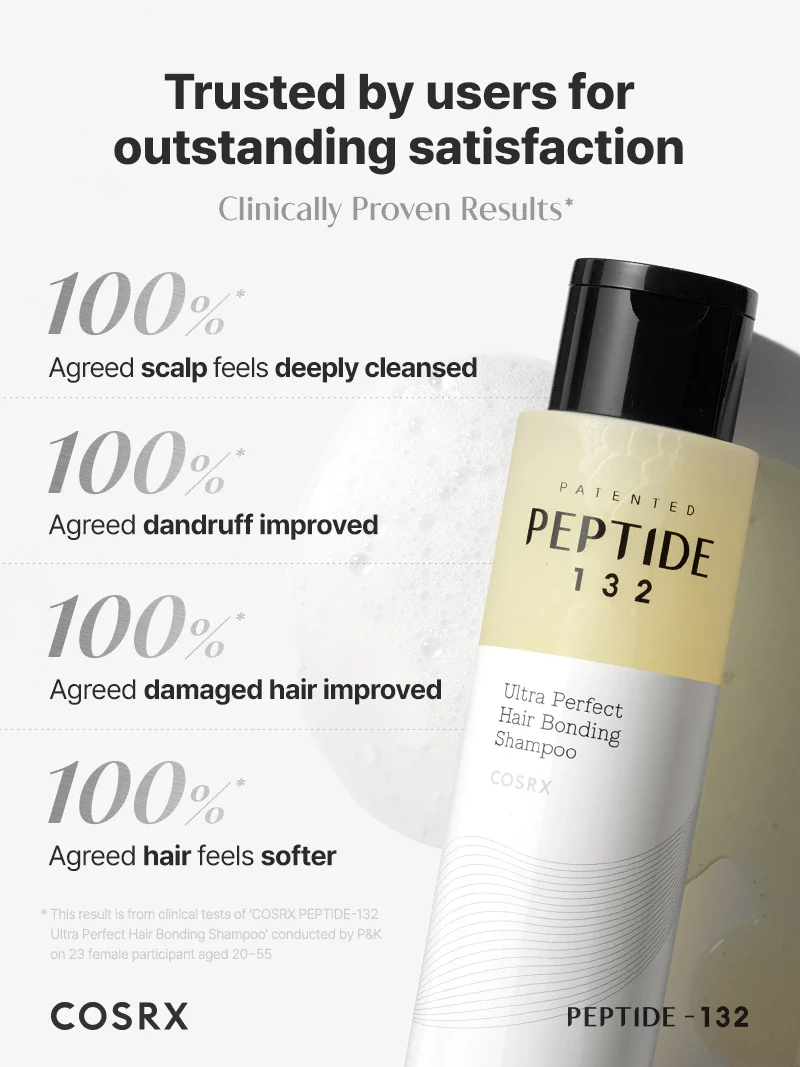 COSRX Peptide-132 Ultra Perfect Hair Bonding Shampoo 200ml  – Επανορθωτικό σαμπουάν για φθαρμένα και ταλαιπωρημένα μαλλιά - CosrX - glowfit.gr