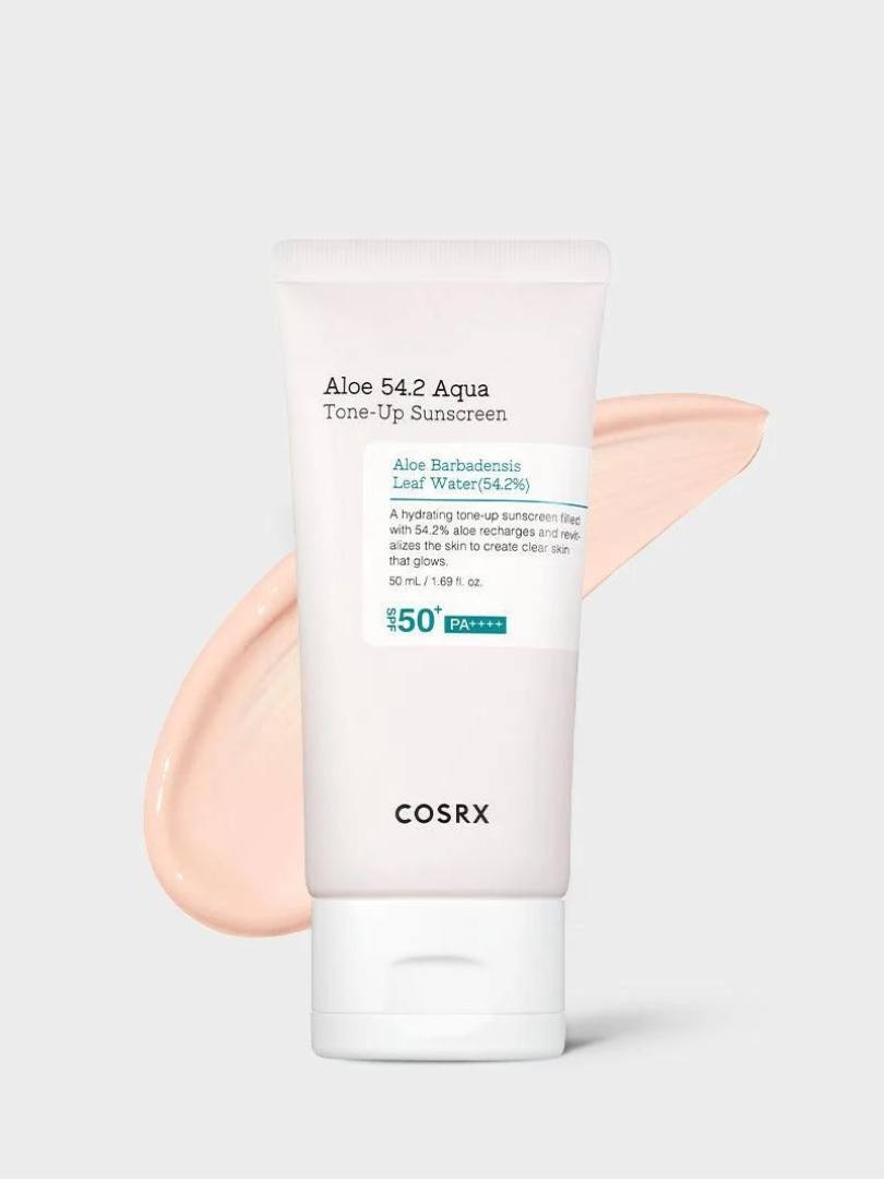 COSRX Aloe 54.2 Aqua Tone-Up Sunscreen SPF50 – Αντηλιακό με Aloe -  - glowfit.gr