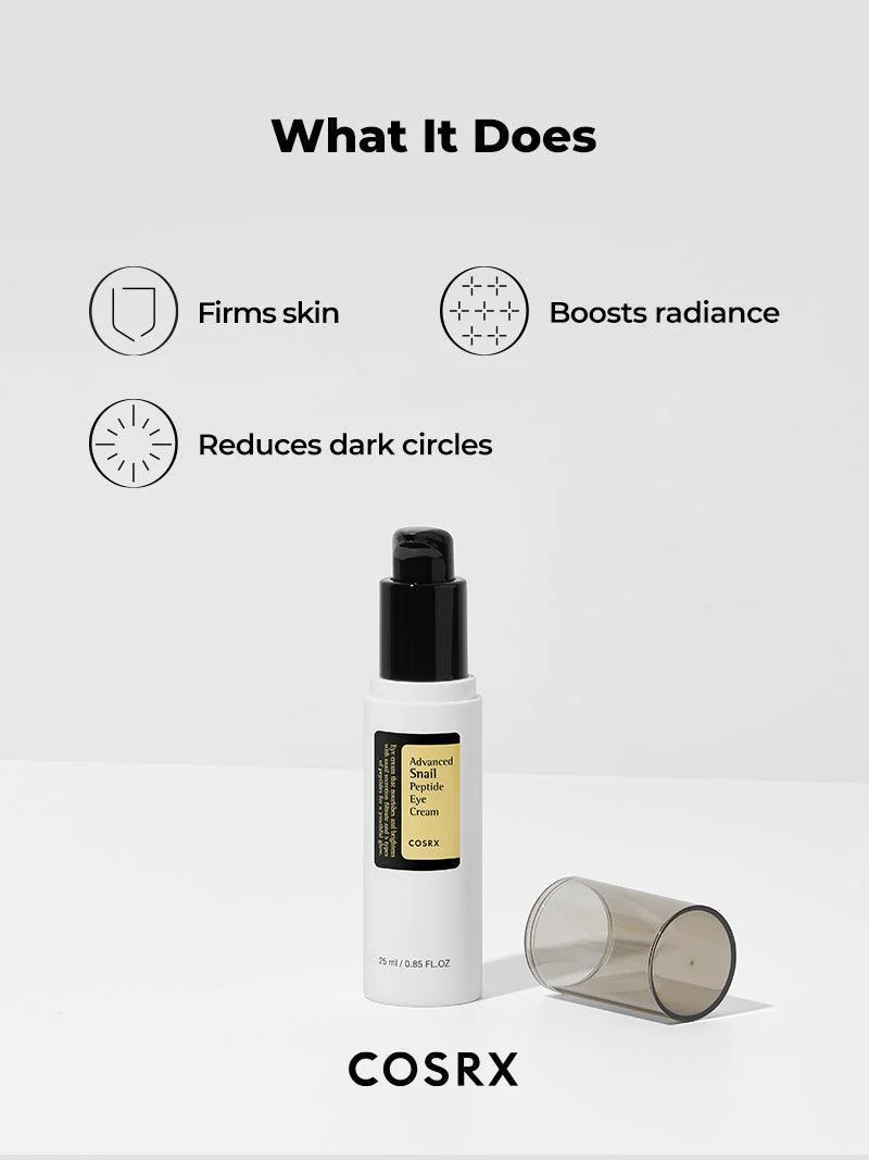 COSRX Advanced Snail Peptide Eye Cream 25ml - κρέμα ματιών με Snail Mucin και πεπτίδια - glowfit.gr