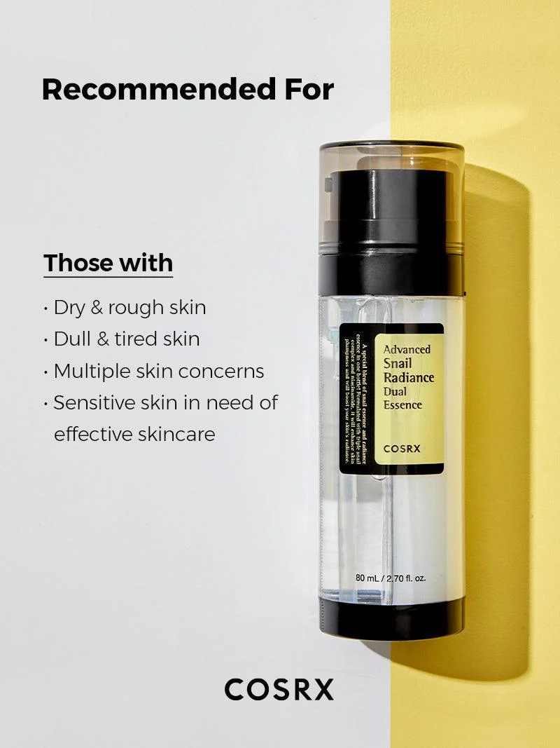 Cosrx Advanced Snail Radiance Dual Essence – Essence με Snail Mucin & Νιασιναμίδη 80ml - CosrX - glowfit.gr
