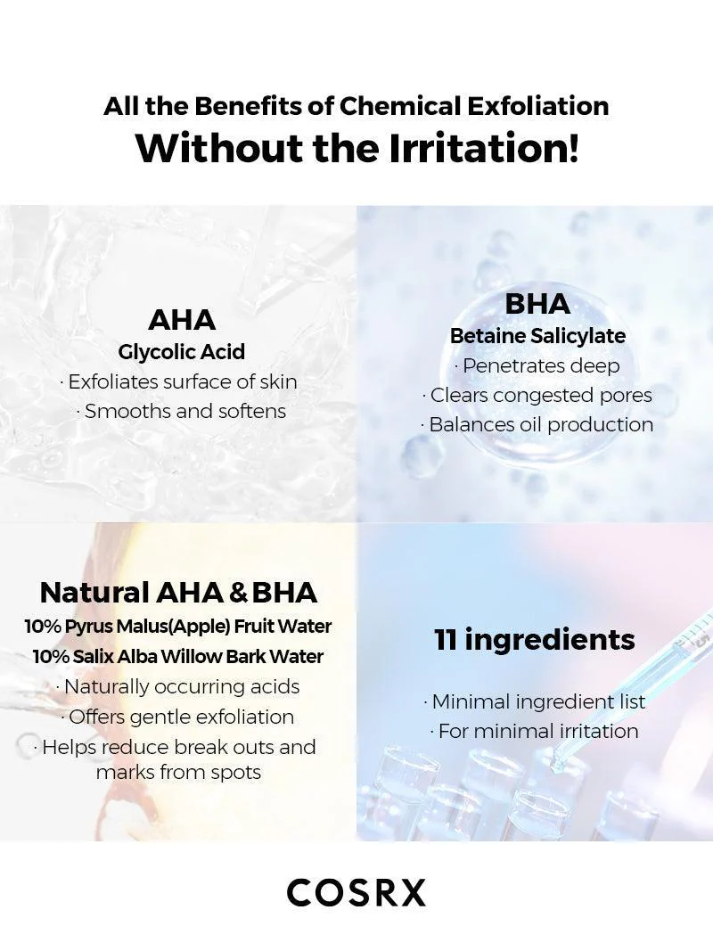 COSRX AHA/BHA Clarifying Treatment Toner 150ml - απολεπιστικό toner με AHA και BHA - glowfit.gr