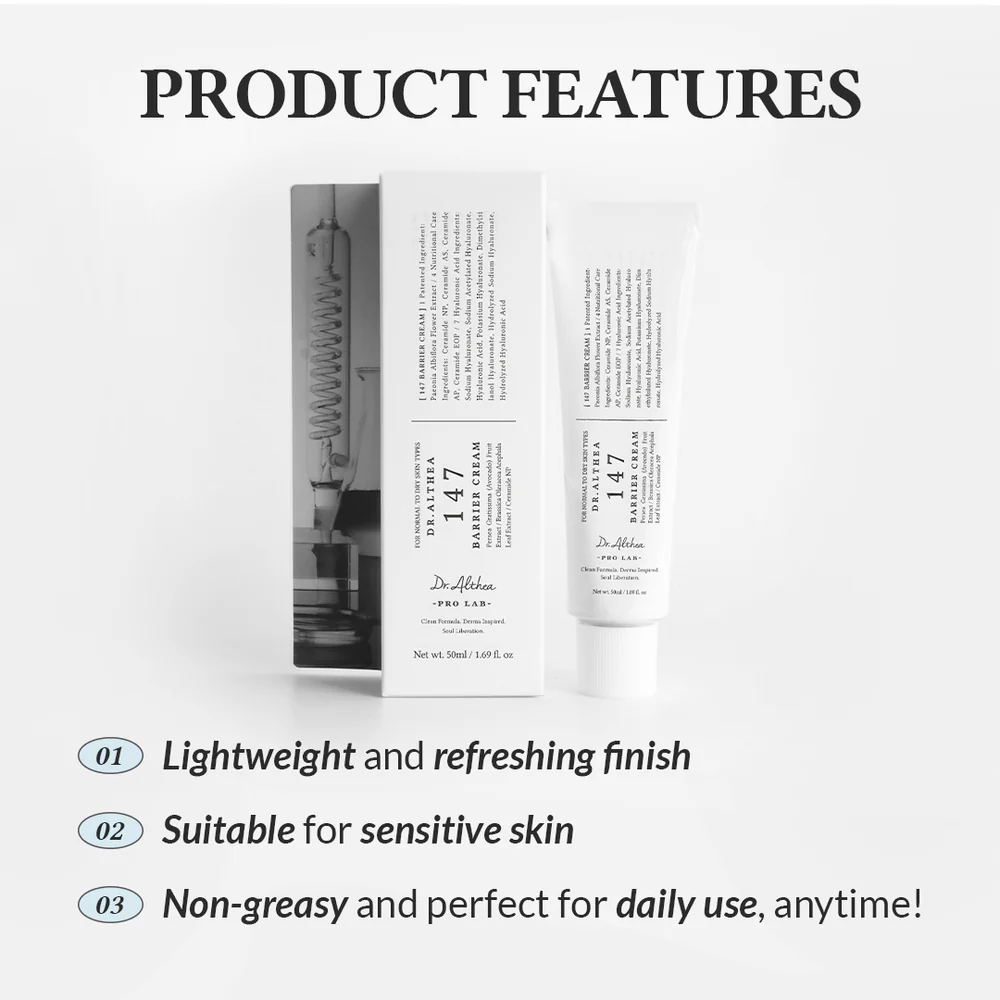 Dr. Althea 147 Barrier Cream 50ml - κρέμα ενίσχυσης δερματικού φραγμού - glowfit.gr