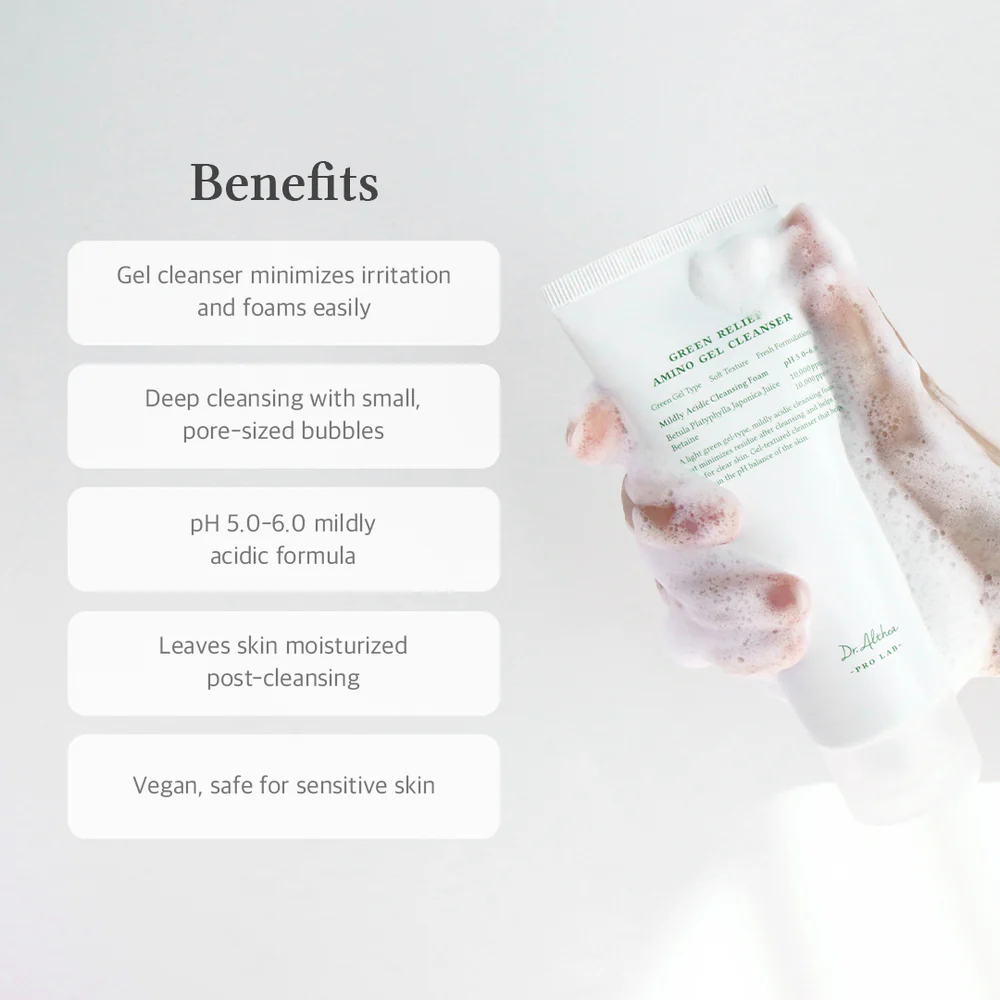 Green Relief Amino Gel Cleanser 100ml - Dr. Althea - glowfit.gr
