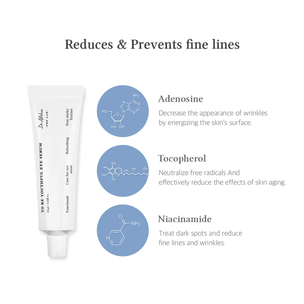 To Be Youthful Eye Serum 25ml – Αντιρυτιδικός Ορός Ματιών με Αδενοσίνη & Τοκοφερόλη - Dr. Althea - glowfit.gr
