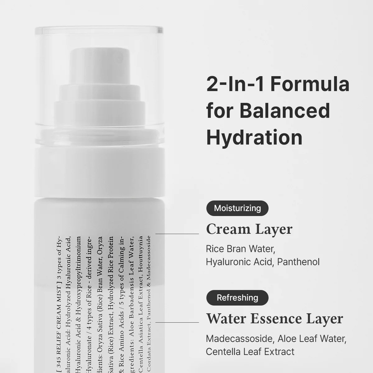 Dr. Althea 345 Relief Cream Mist 100ml– Διπλής Φάσης Ενυδατικό Mist με Centella & Υαλουρονικό - Dr. Althea - glowfit.gr