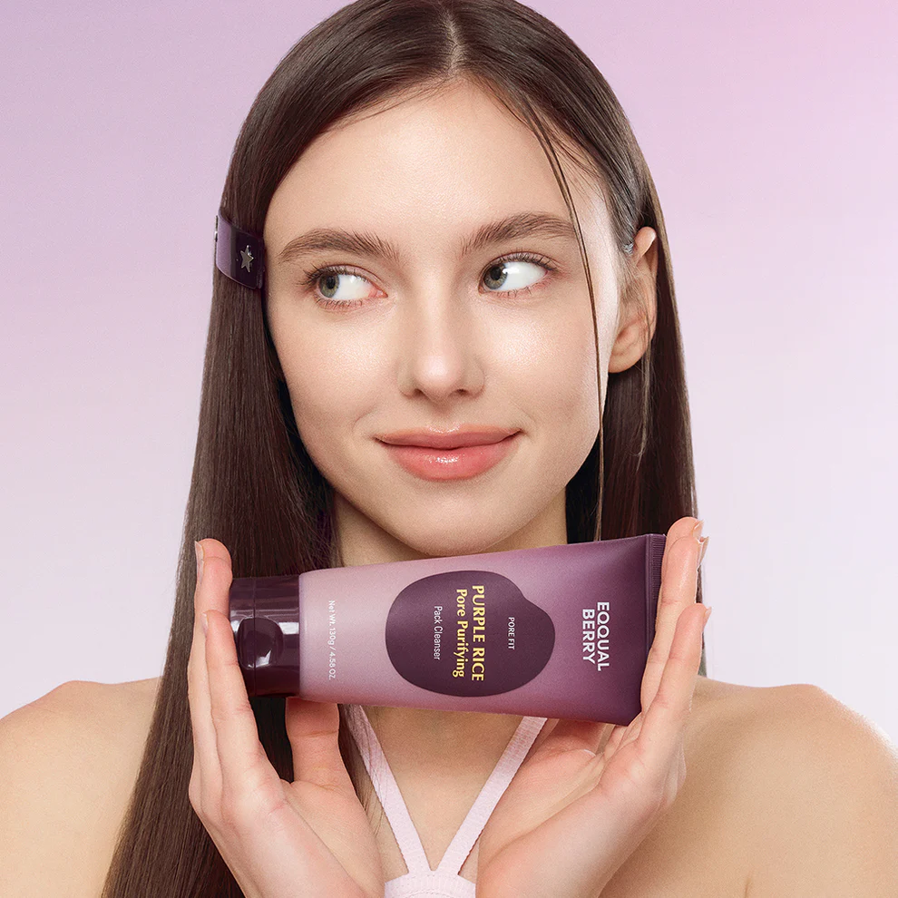 Purple Rice Pore Purifying Pack Cleanser 130gr-Μάσκα αργίλου διπλής χρήσης και αφρώδες καθαριστικό - EQQUALBERY - glowfit.gr