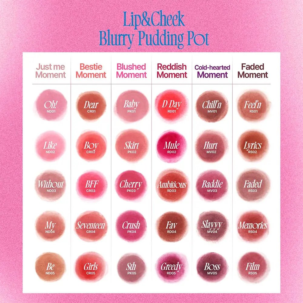 Fwee Lip & Cheek Blurry Pudding Pot RS04 - Ενυδατικό 2 σε 1 για χείλη & μάγουλα 5g - FWEE - glowfit.gr