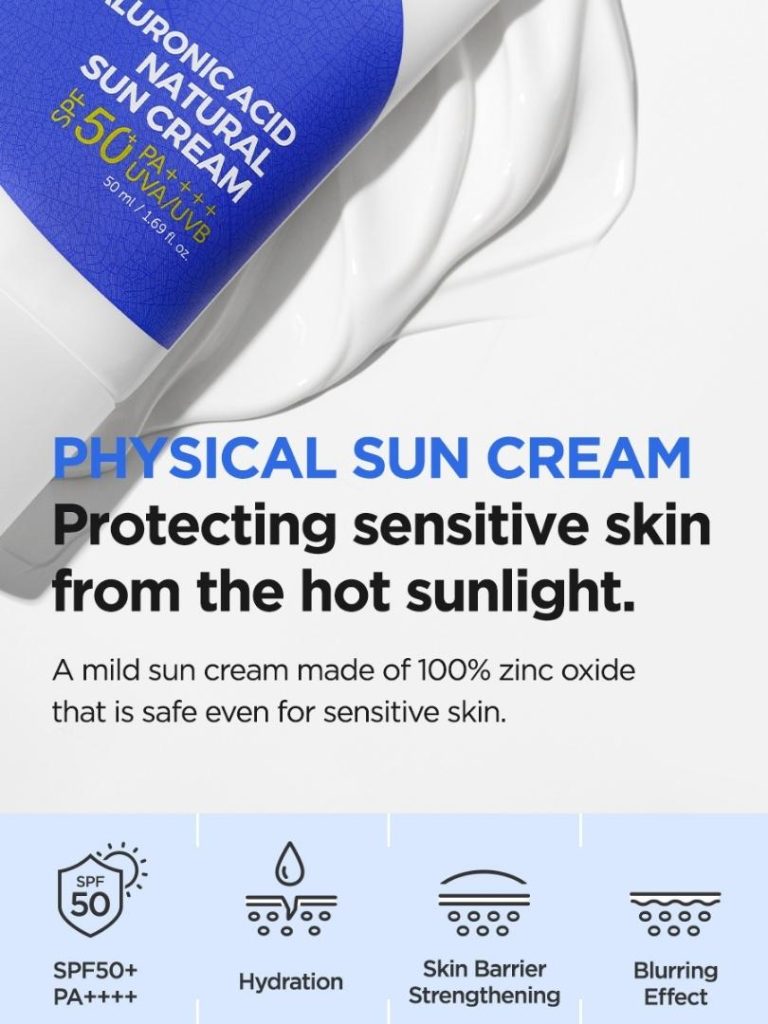 Hyaluronic Acid Natural Sun Cream SPF50+ PA++++ - Isntree - glowfit.gr
