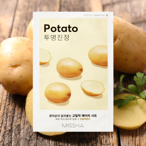 Airy Fit Sheet Mask Potato Soothing and Brightening Sheet Mask 19g - MISSHA - glowfit.gr
