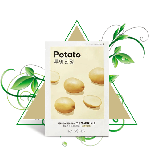 Airy Fit Sheet Mask Potato Soothing and Brightening Sheet Mask 19g - MISSHA - glowfit.gr