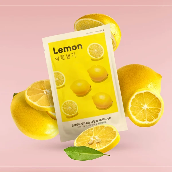 MISSHA Airy Fit Sheet Mask Lemon 19g - μάσκα λάμψης με εκχύλισμα λεμονιού - glowfit.gr