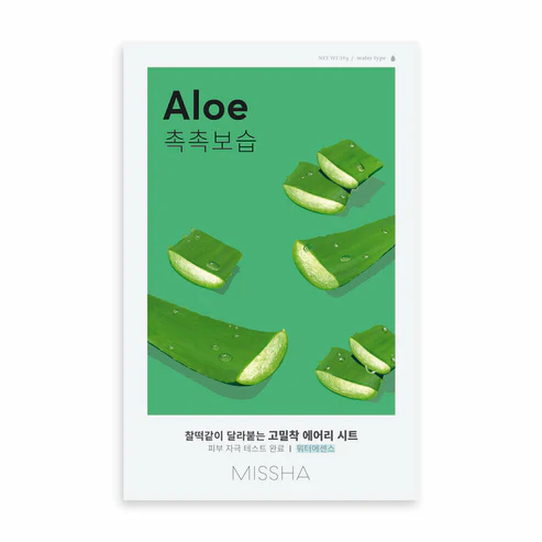 MISSHA Airy Fit Aloe Sheet Mask 19g - υφασμάτινη μάσκα με Aloe Vera - glowfit.gr
