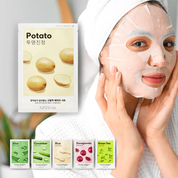 MISSHA Airy Fit Sheet Mask Potato 19g - καταπραϋντική μάσκα με Potato Extract - glowfit.gr