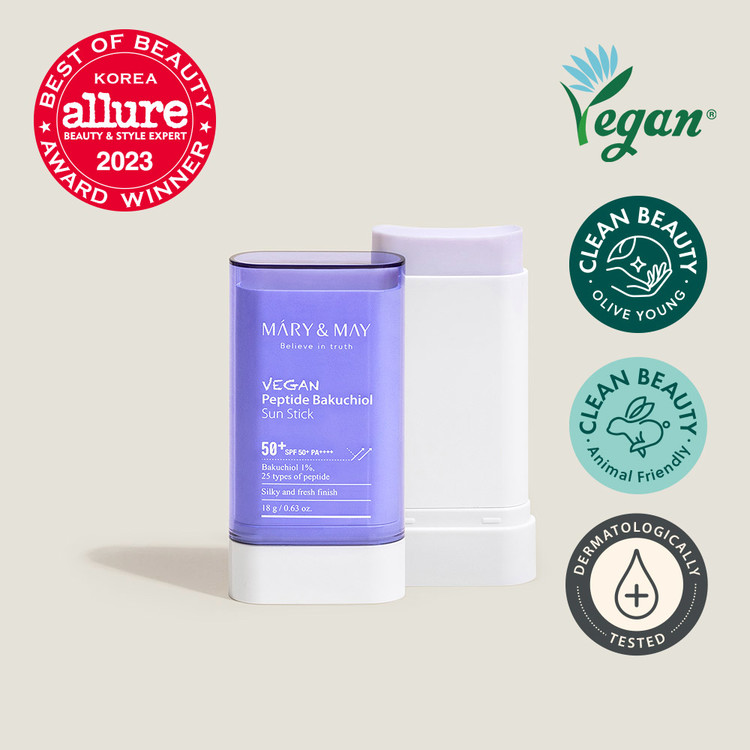 Vegan Peptide Bakuchiol Sun Stick SPF50+ PA++++ 18g - Mary & May - glowfit.gr