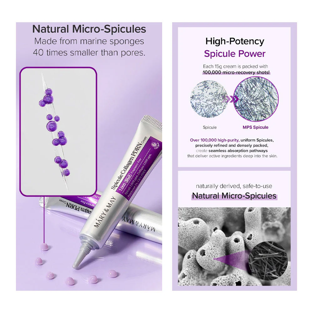 Mary&May Spicule Collagen PDRN Cream – Αντιγήρανση, Σύσφιξη & Ενυδάτωση 15ml - Mary & May - glowfit.gr