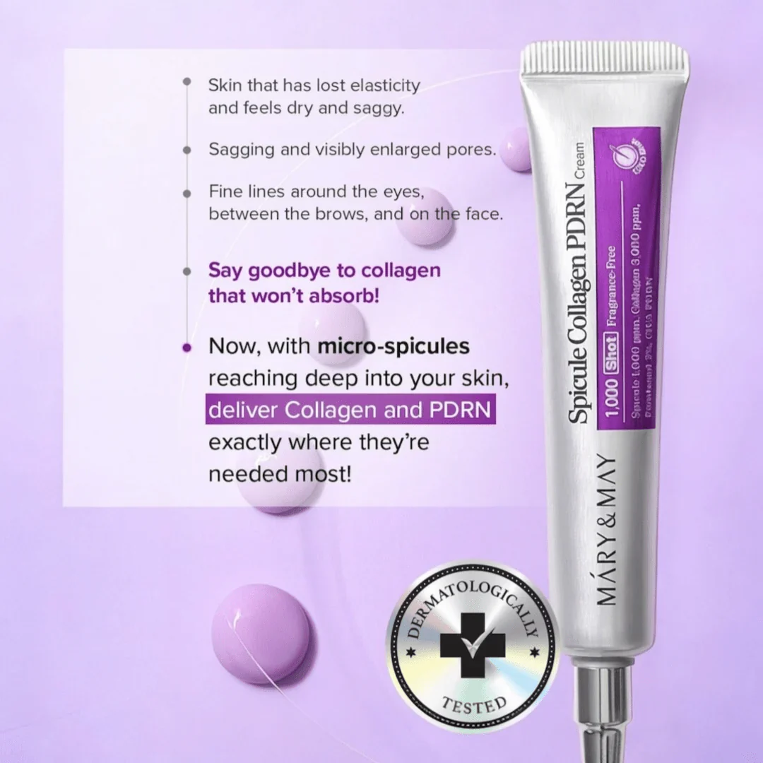 Mary&May Spicule Collagen PDRN Cream – Αντιγήρανση, Σύσφιξη & Ενυδάτωση 15ml - Mary & May - glowfit.gr
