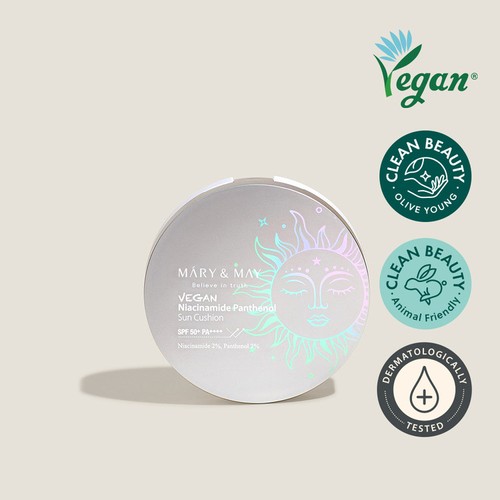 Vegan Niacinamide Panthenol Sun Cushion SPF50 25gr - Mary & May - glowfit.gr