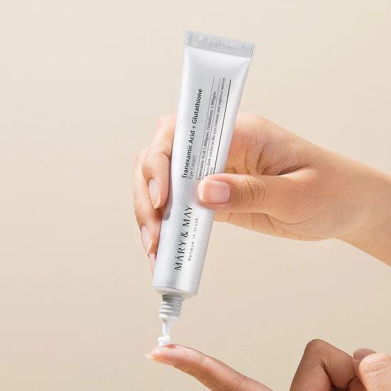 Mary & May Tranexamic Acid + Glutathione Eye Cream 30ml - κρέμα ματιών για μαύρους κύκλους - glowfit.gr
