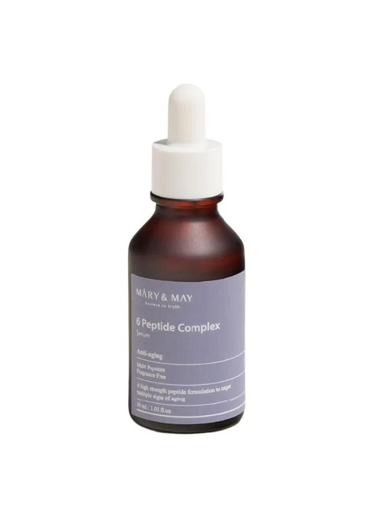 Mary & May 6 Peptide Complex Serum 30ml - ορός με 6 πεπτίδια για αντιγήρανση - glowfit.gr