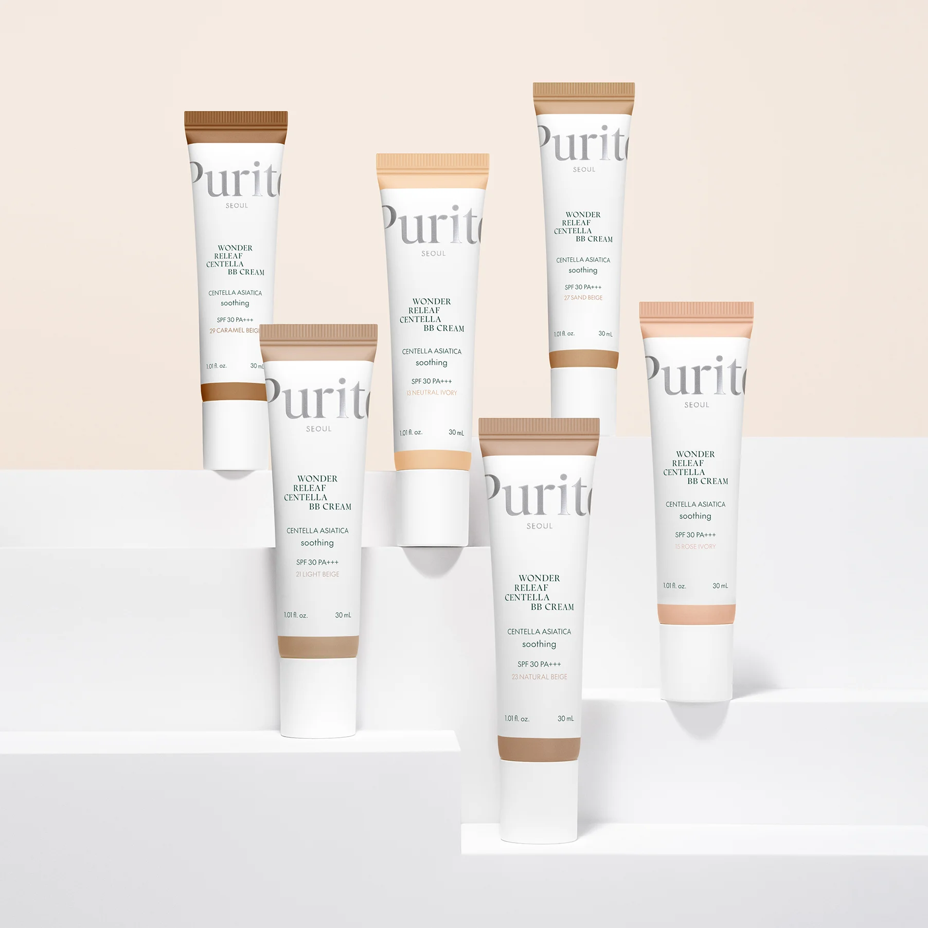 Purito Wonder Releaf Centella BB Cream SPF30 PA+++ #15 Rose Ivory BB Αντηλιακή με Φυσική Κάλυψη 30ml - Purito - glowfit.gr