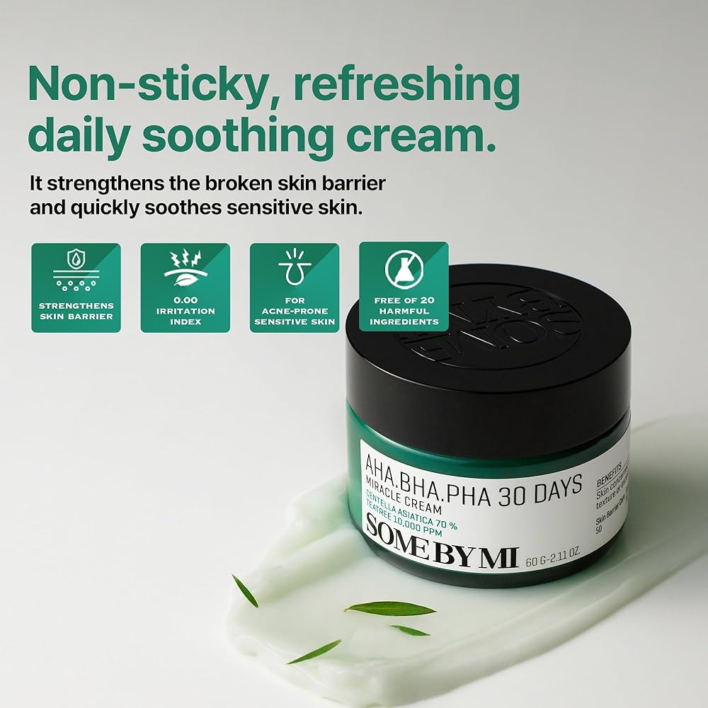 SOME BY MI AHA BHA PHA 30 Days Miracle Cream 60ml - κρέμα προσώπου για ακμή - glowfit.gr