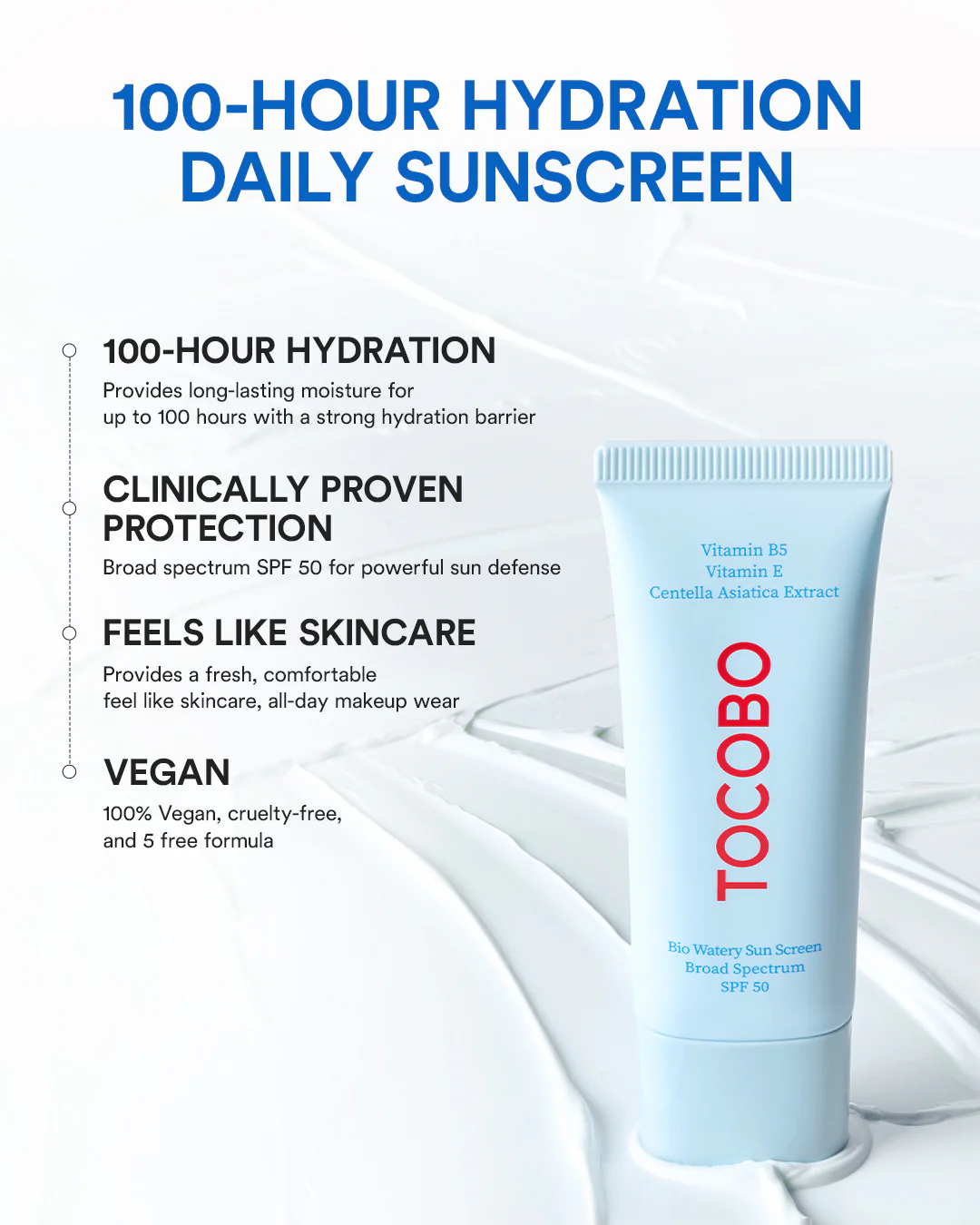 Bio Watery Sun Cream SPF50+ PA++++ 50ml - TOCOBO - glowfit.gr